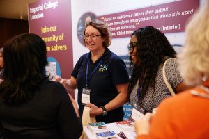 Caroline Carter networking at the event