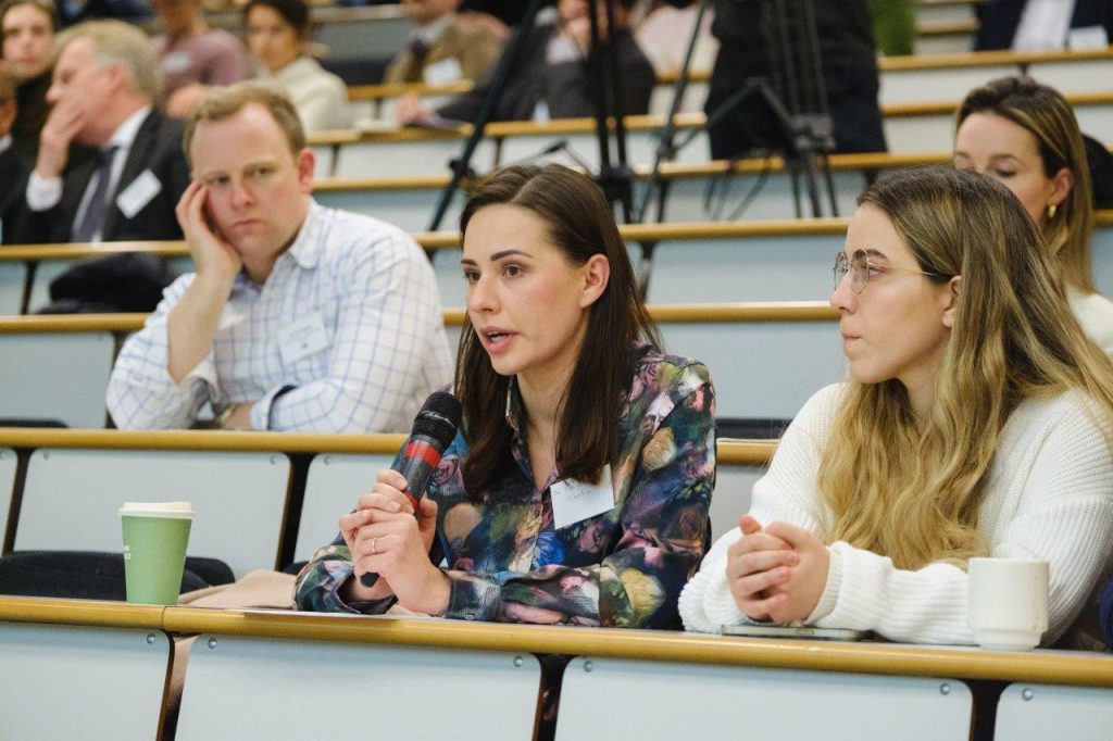 Ukraine Health Summit woman in the audience speaking