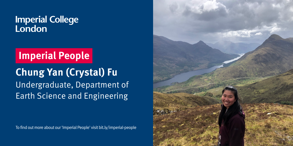 Chung Yan (Crystal) Fu, Undergraduate, Department of Earth Science and Engineering